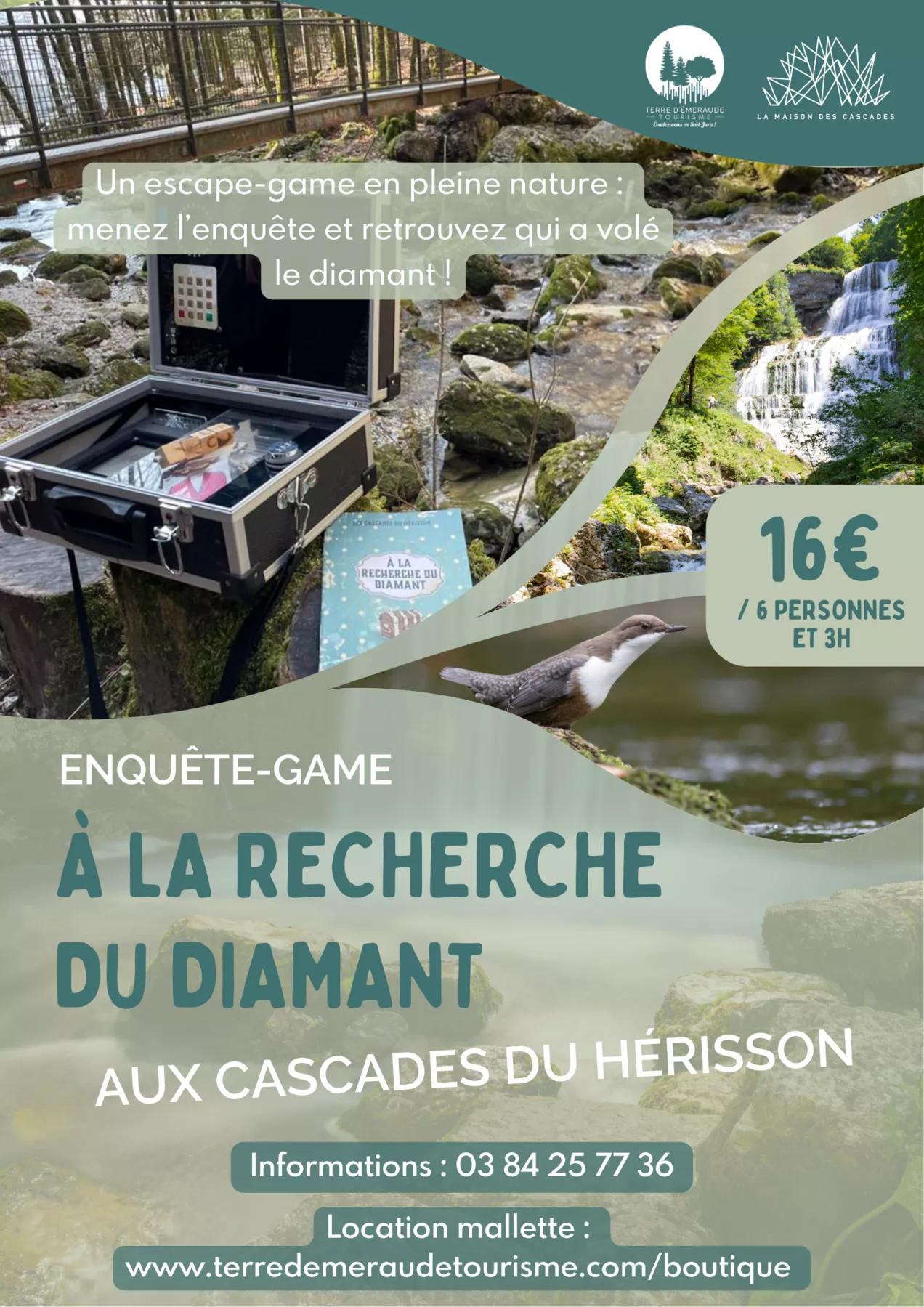 L’Enquête Game aux Cascades du Hérisson
